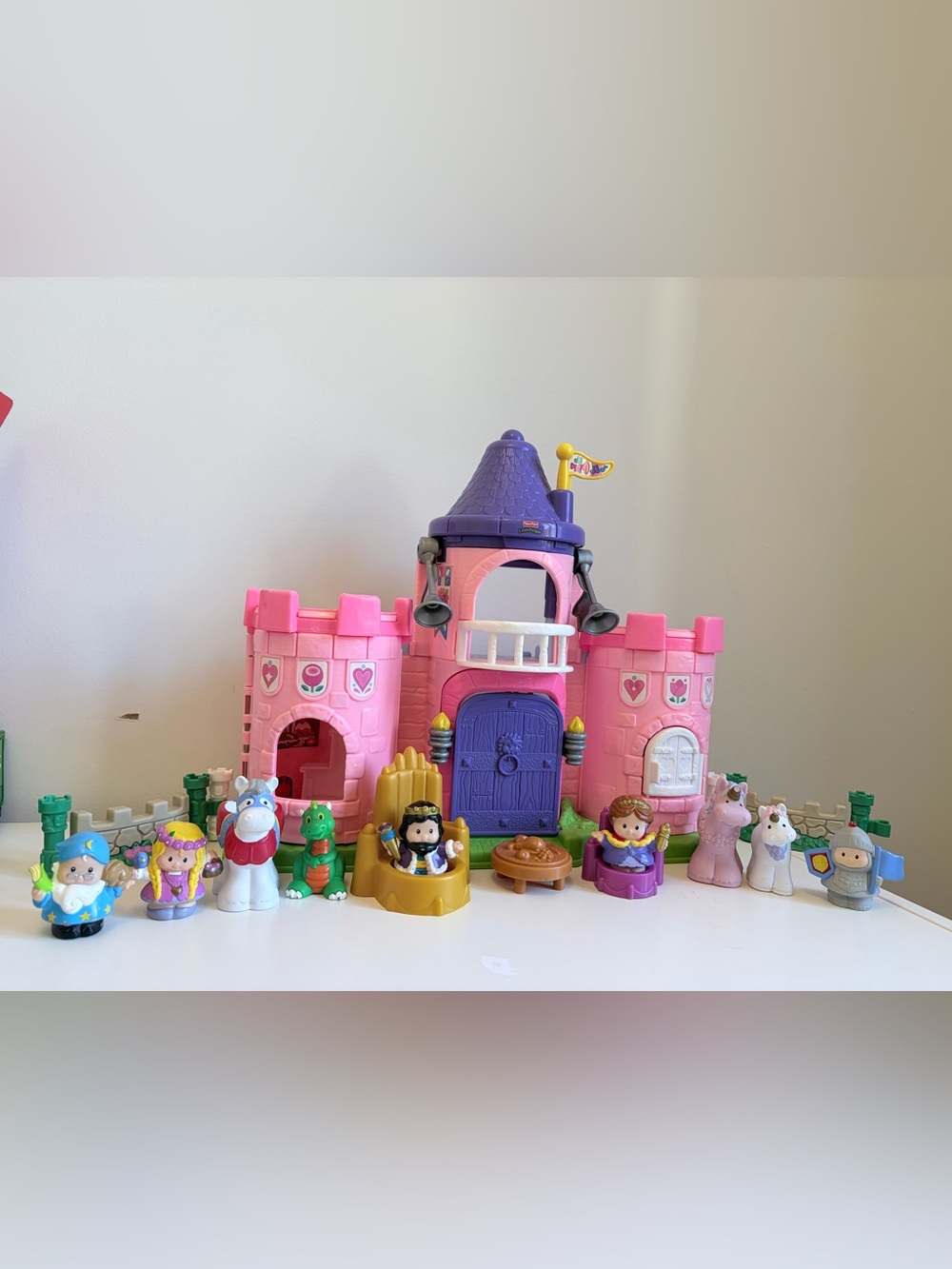 Fisher-Price Little People Pink Royal Castle Playset with Figures